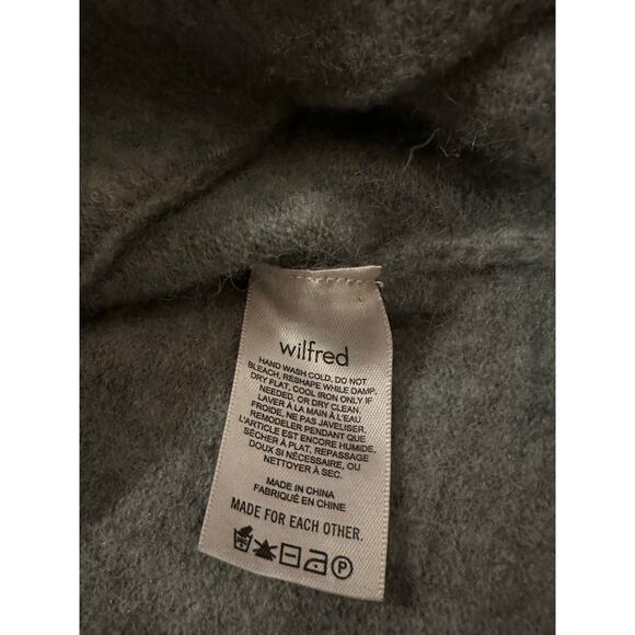 Wilfred by Aritzia Alpaca Wool-Blend Gray Cardigan Size L Cozy CapsuleWardrobe - Picture 6 of 7